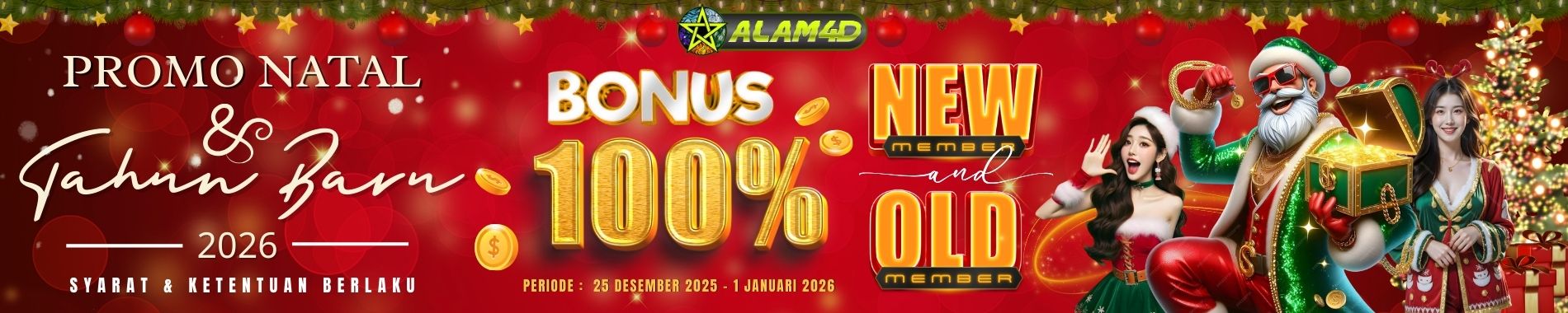 PROMO NATAL & TAHUN BARU ALAM4D 2025